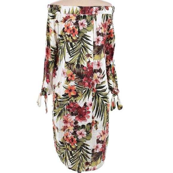 Piazza del Tempio Off Shoulder Floral Dress Made in Italy - Picture 3 of 6